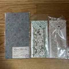 コラージュ素材 デザインペーパー レースシール 3点セット