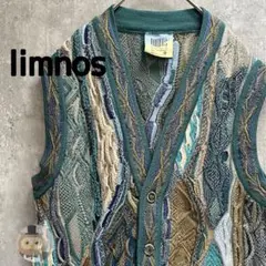 【オーストラリア製】3D ニット ベスト 前ボタン 古着 レトロ ビンテージ