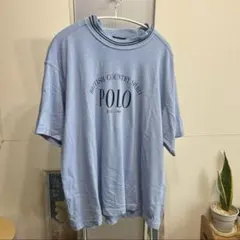 【古着】POLO ビッグシルエット Tシャツ ライトブルー