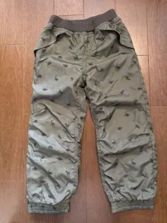 新品・未使用　恐竜柄 長ズボン 裏起毛　110cm