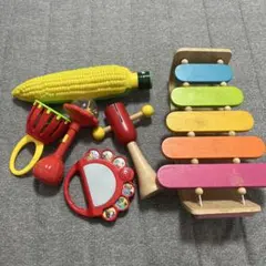 木製シロフォン・ラトル・楽器おもちゃセット