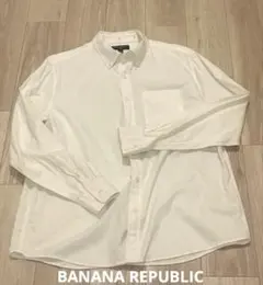 BANANA REPUBLIC ホワイト OXFORDボタンダウン長袖メンズL