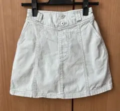 ピンクラテ 薄いミントブルー デニムスカパン XXS/140