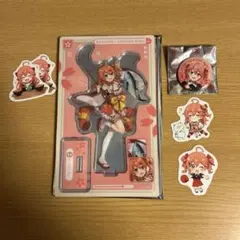 スシロー×さくらみこ　コラボ限定アクリルスタンド　缶バッジ　ピックセット