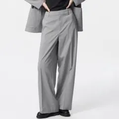 ユニクロ 感動ワイドパンツ Lサイズ グレー