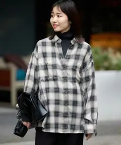 25AW SLOBE IENA ビエラルーズチェックシャツ　ブルー