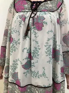 新品♡グレースコンチネンタル バイカラー刺繍コットンワンピース 半袖