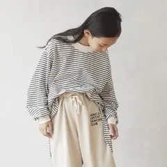 アンディニー　ボーダー クルーネックロンT