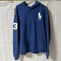 90s POLO Ralph Lauren パーカー ネイビー XLサイズ