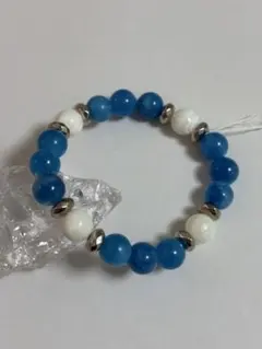 ブレスレット パワーストーン アパタイト マザーオブパール