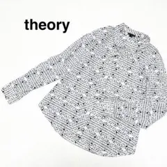 theory セオリー 総柄ブラウス シルク サイズLのサムネイル