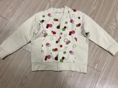 アウター パーカー 100サイズ 綿100% ファスナー 水玉