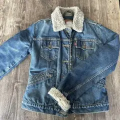 Levi's　ボア襟・袖口付きデニムジャケット　キルティング　XS