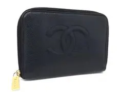 CHANEL キャビアスキン 二つ折り財布 ラウンドファスナーのサムネイル