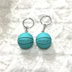バスケットボールキーホルダー　ブルー　2個セット