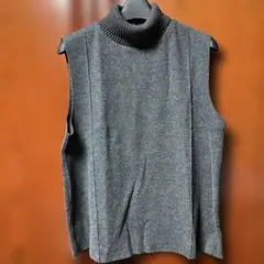ZARAグレー ニットベスト タートルネック