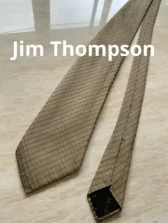 Jim Thompson ネクタイ ベージュ チェック柄のサムネイル