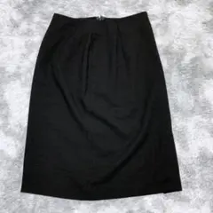 23区　膝丈タイトスカート　ブラック　Pure New Wool 新毛100%のサムネイル