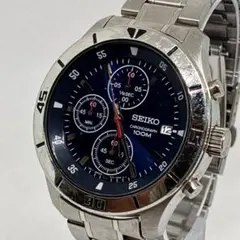極美品 セイコー 4T57-00A0 電池交換済 クロノグラフ 純正ベルト 箱説