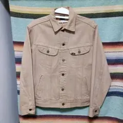 80s　Lee220　カラー　デニムジャケット　USA製　ベージュ　ヴィンテージ