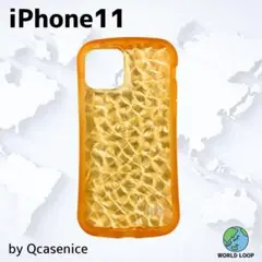 ❤ iPhone11 6.1インチ ソフトケース⭐氷柄 イエロー 耐衝撃 軽量