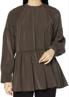 ミラオーウェン　ハイネックギャザーチュニック