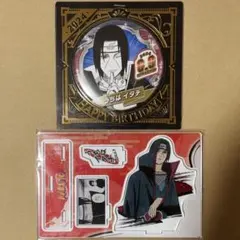 ナルト　原作　名場面ジオラマフィギュア　バースデイ缶バッジ　うちはイタチ　セット