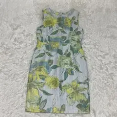 GRACE CONTINENTAL ノースリーブ ワンピース 花柄 ツイード
