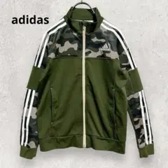 adidas 迷彩柄 トラックジャケット M相当 グリーン 90s 古着MIX