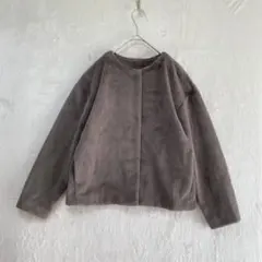 UNIQLO/ファージャケット コート/M/スナップボタン ポケット