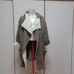 ネネット オーバーサイズフリースフードコート