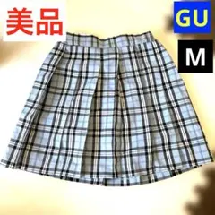 【美品‼️】レディース　GU チェック柄 プリーツスカート Mのサムネイル
