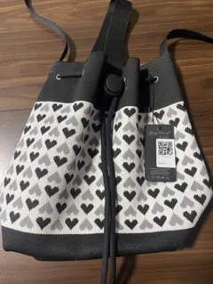 イタリアデザイン　ハート模様　ショルダーバッグ