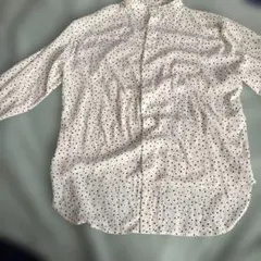 OPAQUE.CLIP ドット柄 スタンドカラーシャツ　38M