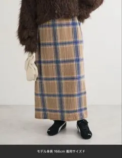 チェック柄タイトスカート フリーサイズ