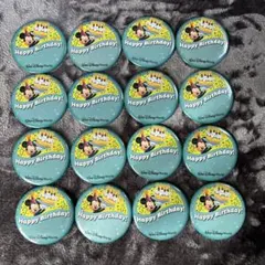 ミッキーマウス バースデーピンバッジ 16個セット