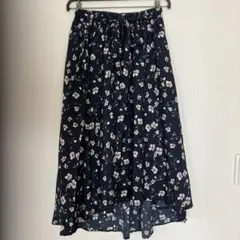 タグ付き✩.*˚花柄フレアロングスカート