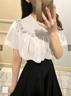 【新品】GRL 袖2Wayショルダーオープンニットブラウス[mb1573]