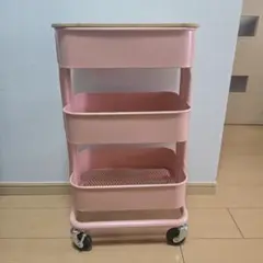 IKEA ロースフルト　旧タイプ　ワゴン　ピンクレッドのサムネイル