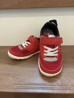 【IFME】17.5cm キッズスニーカー レッド 通園 通学 マジックテープ