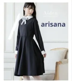 arisana アリサナ　キッズフォーマル　ワンピース　襟付き　ネイビー　紺