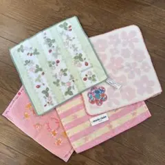 WEDGWOOD 、LIBERTY他タオルハンカチ4枚セット