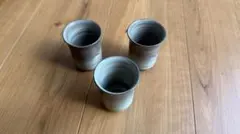 日本製 陶器 湯のみ 3個セット グラデーション釉薬 手作り風 ヴィンテージ