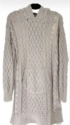 ジェラートピケ　ケーブルニットルームウェア　ベージュ