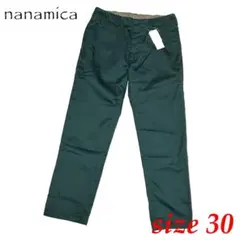 新品　サイズ30（Mサイズ位）　ナナミカ　ストレート チノパンツ　グリーンのサムネイル