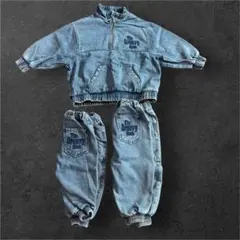 ルルモーメント　しまむら　デニムブルー ジップ　　セットアップ　まとめ売り