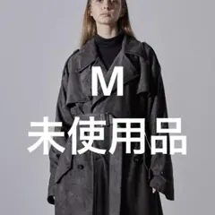 新品タグ付　CLEL ダブルテックフェード トレンチコート　チャコールグレー　M