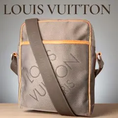 ルイヴィトン ダミエ 斜めがけ　メッセンジャーバッグ　シタダン　ヌメ革