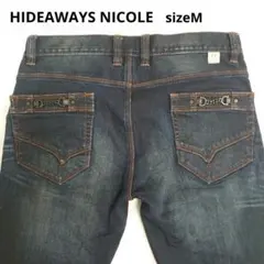 【良品】HIDEAWAYS NICOLE　　　ジーンズ　インディゴ　チェーン　Mのサムネイル