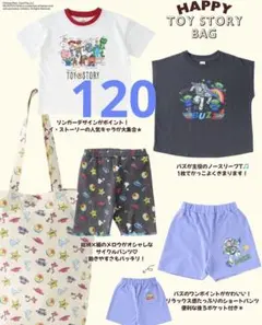 新品　トイストーリー　ハッピーバッグ　120 トップス　パンツ　バッグ　5点